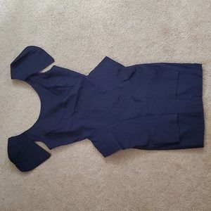 Navy peplum bodycon dress